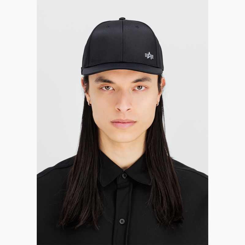 Alpha Industries Metal Label rep fekete/fémezüst baseball sapka 6