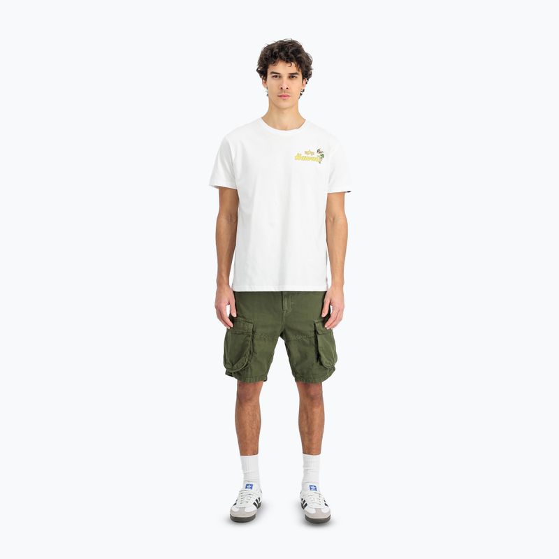 Alpha Industries férfi Pearl Harbor Back Print T-shirt fehér 2