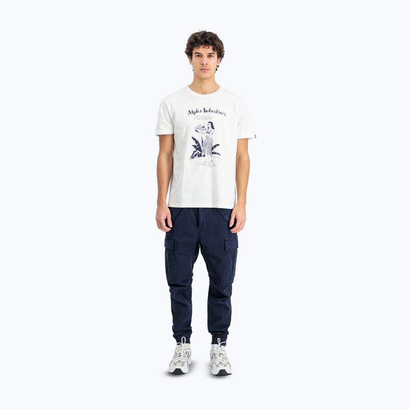 Alpha Industries férfi póló Hawaii fehér 2