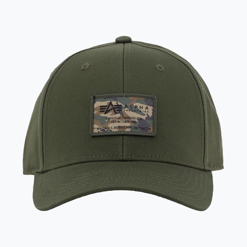Alpha Industries Crew Camo sötét olajzöld baseball sapka
