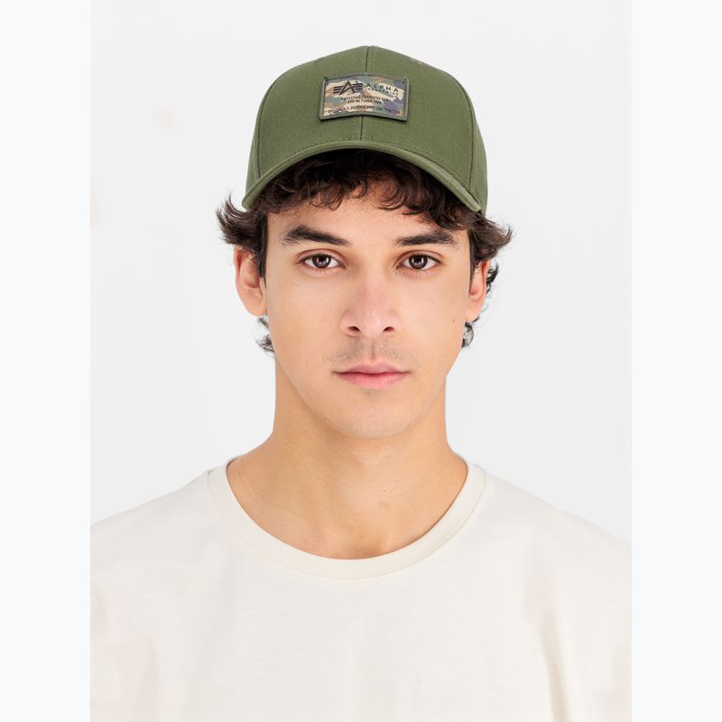 Alpha Industries Crew Camo sötét olajzöld baseball sapka 6