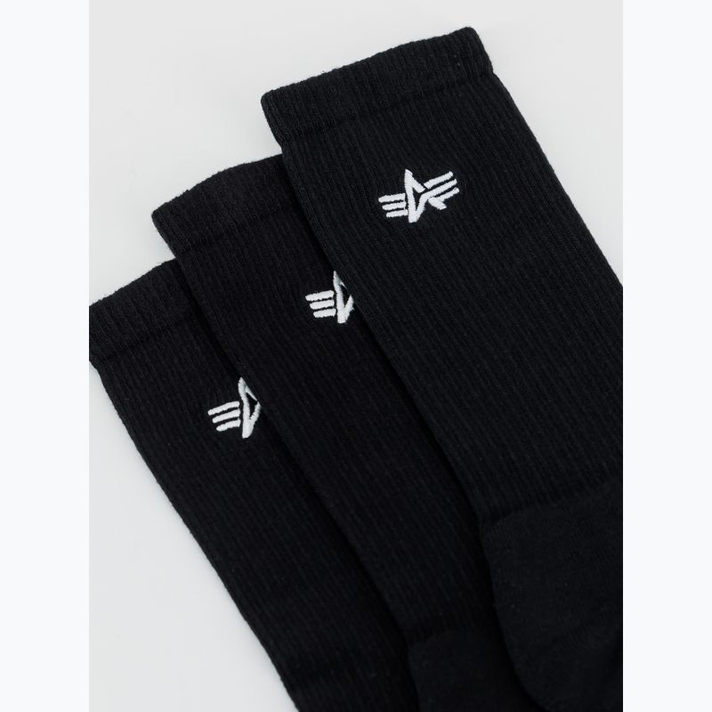 Alpha Industries férfi zokni Basic 3 pár fekete 3