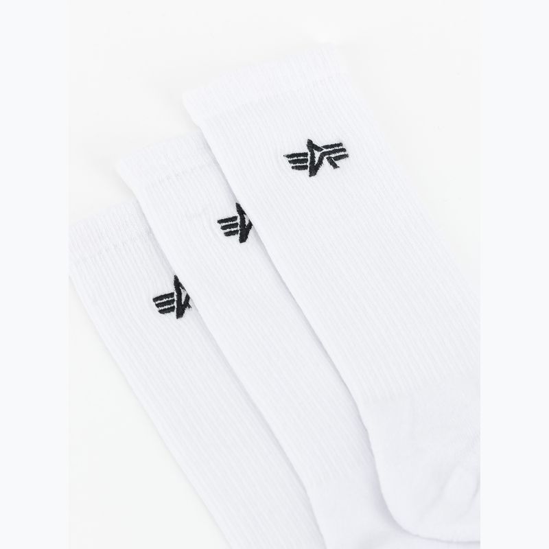 Alpha Industries férfi zokni Basic 3 pár fehér 3
