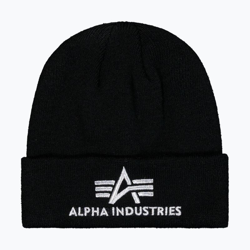 Alpha Industries 3D fekete/ezüst sapka