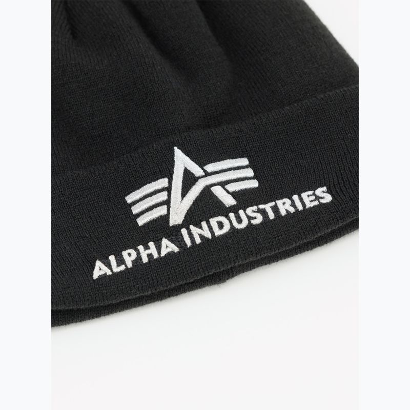 Alpha Industries 3D fekete/ezüst sapka 3