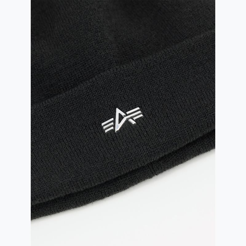 Téli sapka Alpha Industries Metal Logo Beanie black 3