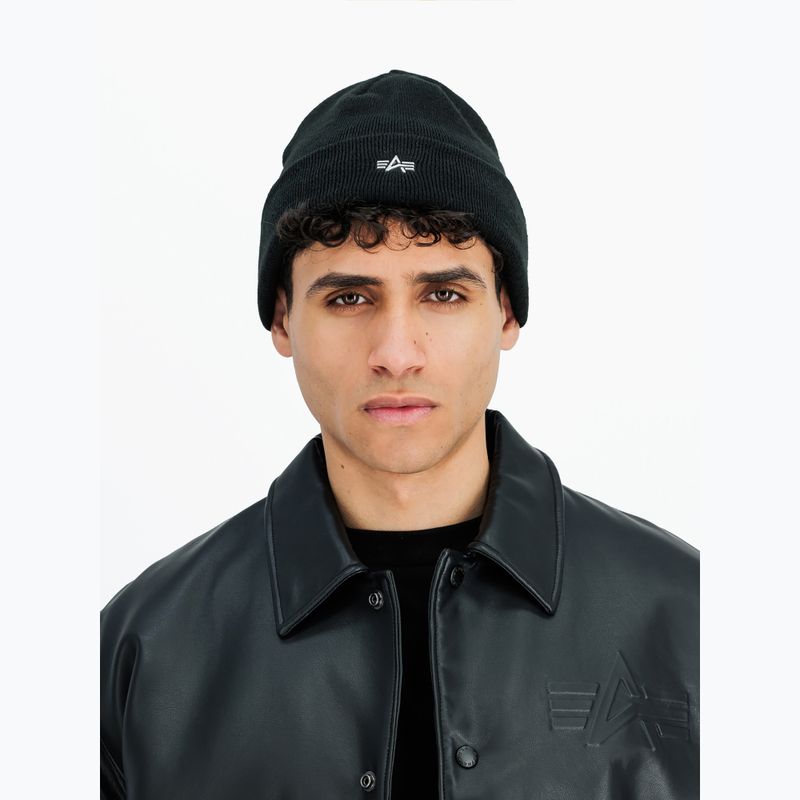 Téli sapka Alpha Industries Metal Logo Beanie black 4