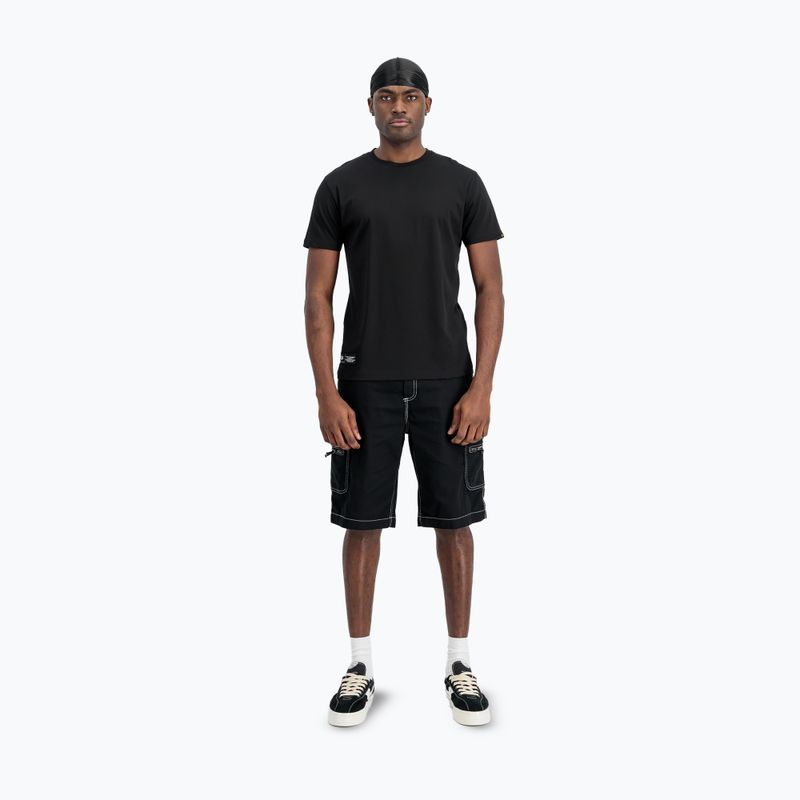 Alpha Industries férfi póló Label T Back Print fekete 2