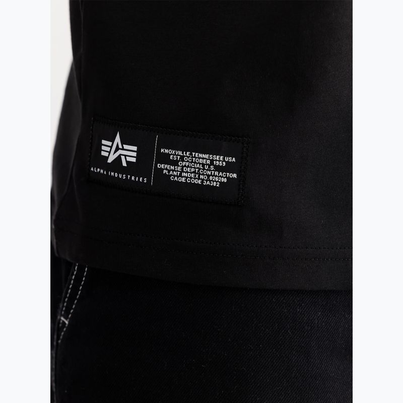Alpha Industries férfi póló Label T Back Print fekete 4