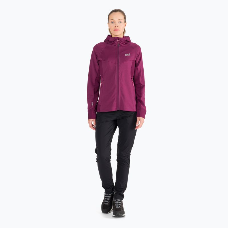 Jack Wolfskin női Hydro Grid Fleece pulóver rózsaszín 1709911 2