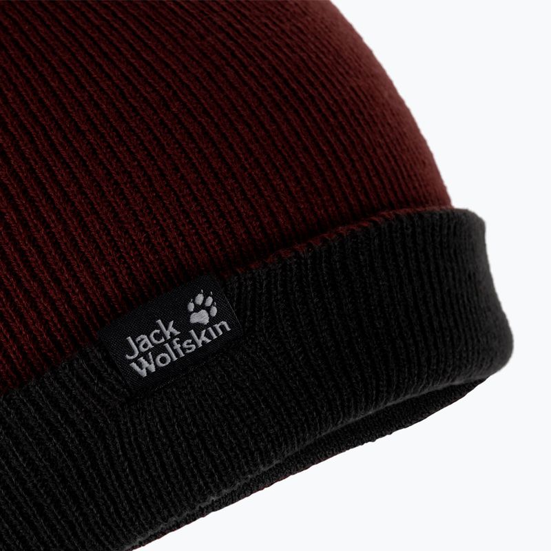 Jack Wolfskin Rib téli sapka bordó 1903891 5