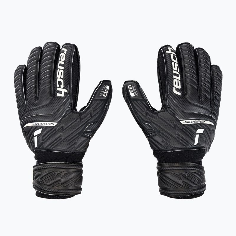 Reusch Attrakt Resist Finger Support Junior gyermek kapuskesztyű fekete 5272610