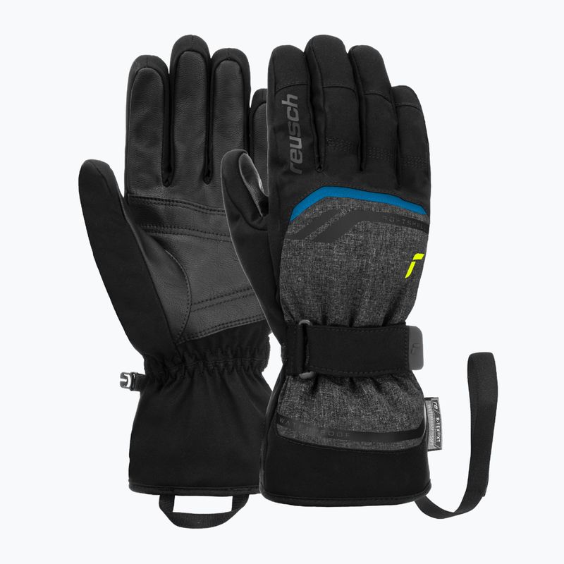 Síkesztyű Reusch Outset R-Tex XT black melange/safety yellow/brilliant blue