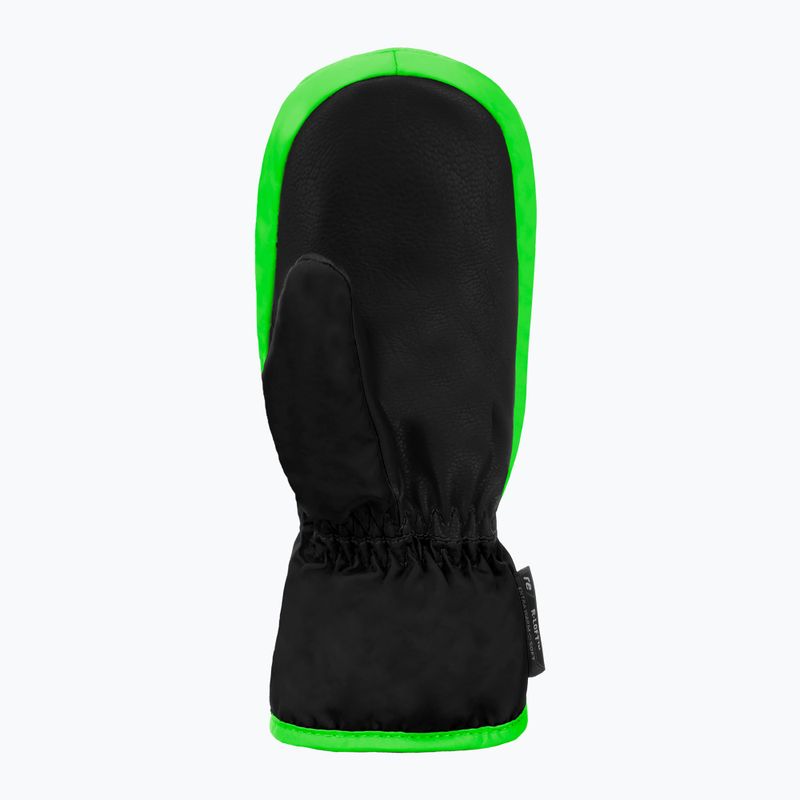 Gyermek síelő kesztyű Reusch Ben Mitten fekete/neonzöld 7