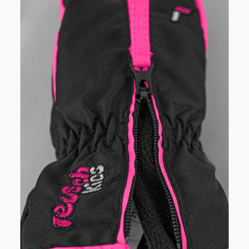 Gyerek síkesztyűk Reusch Ben Mitten black/ knockout pink 5