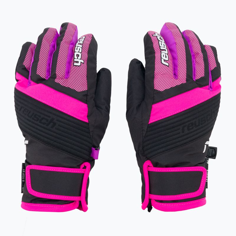 Reusch Duke R-Tex XT gyermek síelő kesztyű fekete-rózsaszín 3