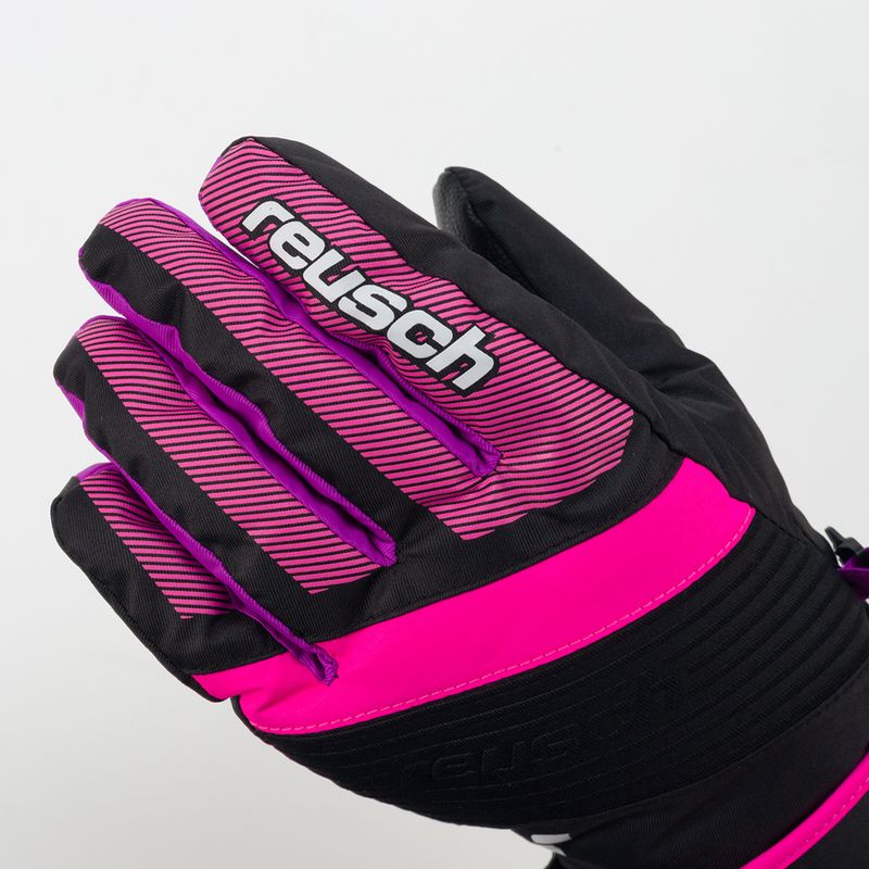 Reusch Duke R-Tex XT gyermek síelő kesztyű fekete-rózsaszín 4