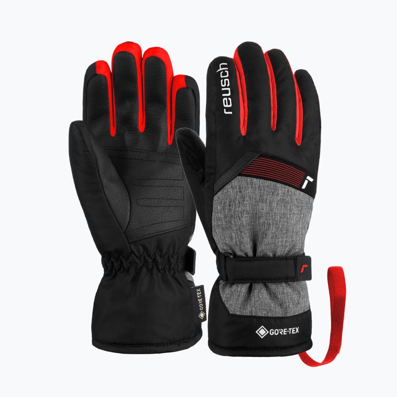 Gyerek síkesztyű Reusch Flash Gore-Tex black/black melange/fire red