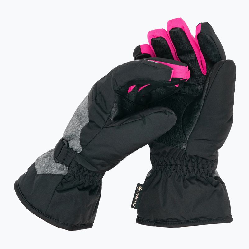 Reusch Flash Gore-Tex gyermek síelő kesztyű fekete/fekete melange/rózsaszín glo