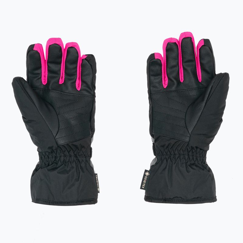 Reusch Flash Gore-Tex gyermek síelő kesztyű fekete/fekete melange/rózsaszín glo 2