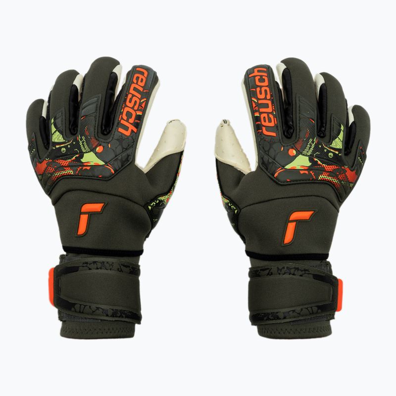 Reusch Attrakt Speedbump Ortho-Tec kapuskesztyű zöld 5370078-5556