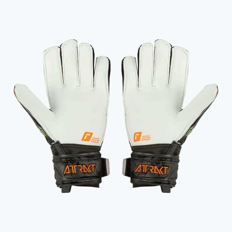 Reusch Attrakt Grip Finger Support kapuskesztyű zöld-narancs 5370010-5556 2