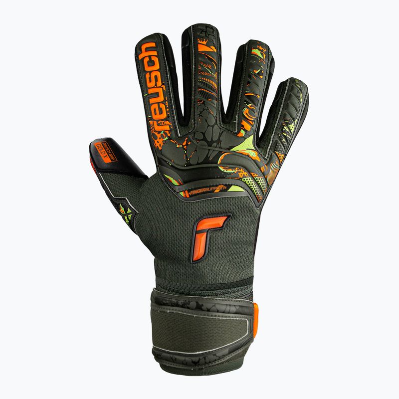 Reusch Attrakt Gold X Finger Support Junior kapuskesztyű zöld-fekete 5372050-5555 5