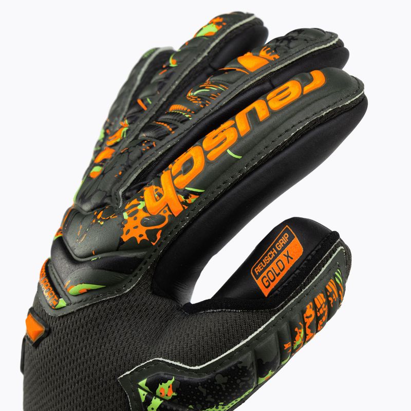 Reusch Attrakt Gold X Finger Support Junior kapuskesztyű zöld-fekete 5372050-5555 3