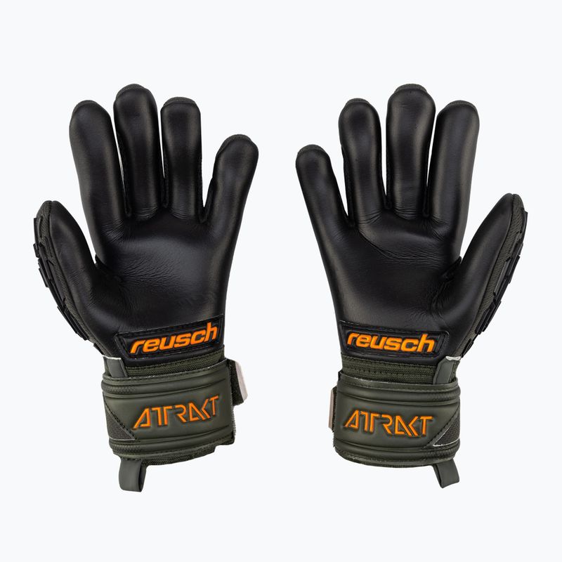 Reusch Attrakt Freegel Silver Finger Support Junior kapuskesztyű fekete-zöld 5372030-5555 2
