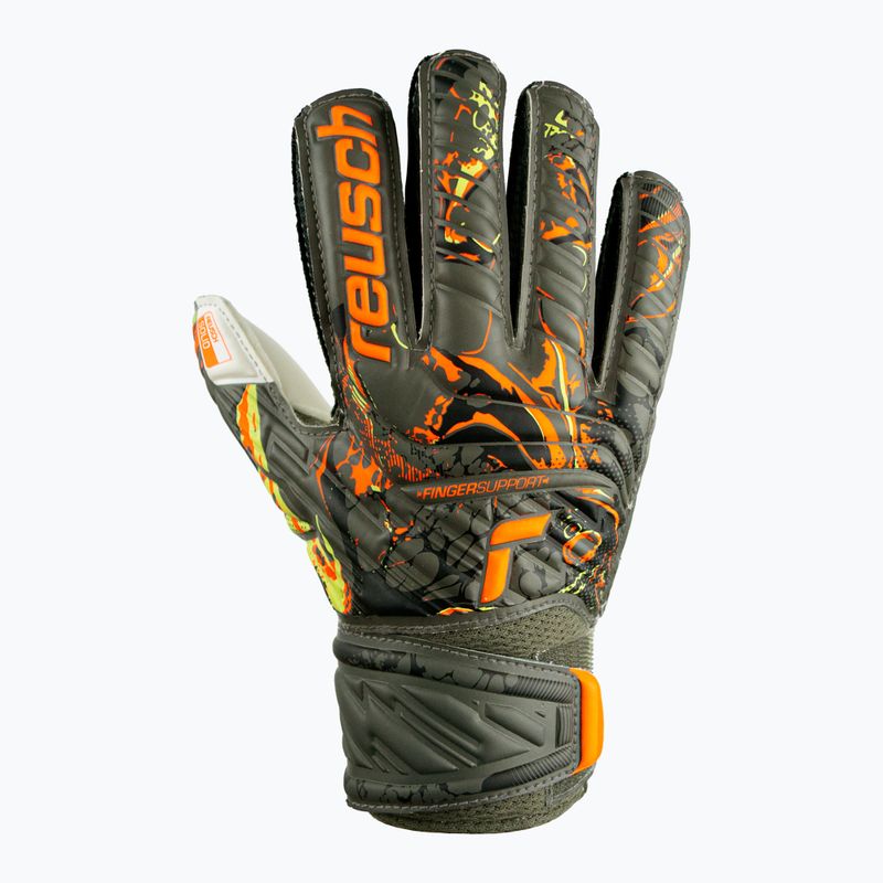 Reusch Attrakt Solid Finger Support Junior gyermek kapuskesztyű zöld 5372010-5556 5