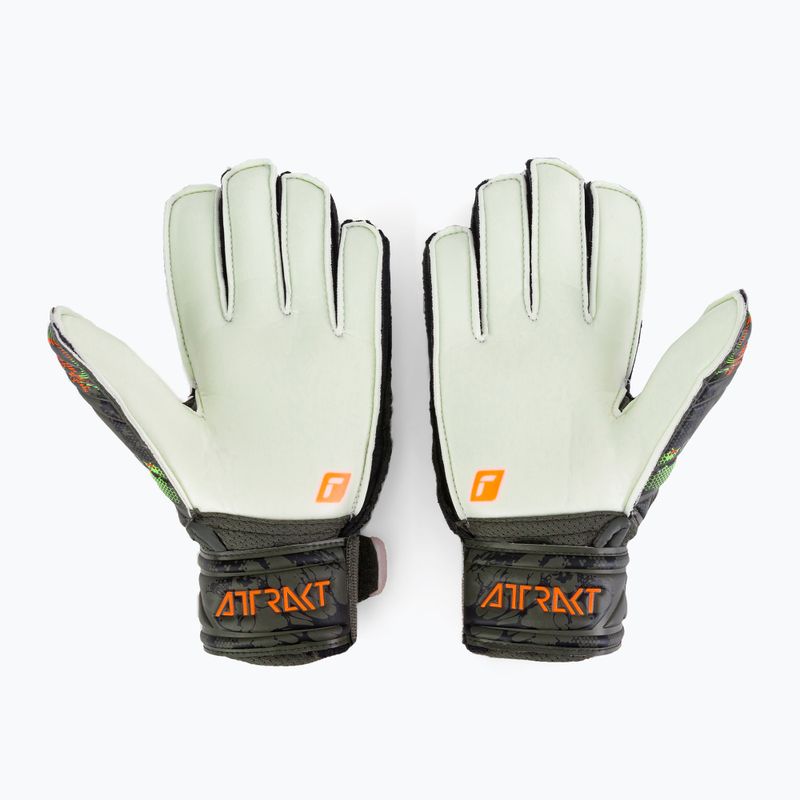 Reusch Attrakt Solid Finger Support Junior gyermek kapuskesztyű zöld 5372010-5556 2
