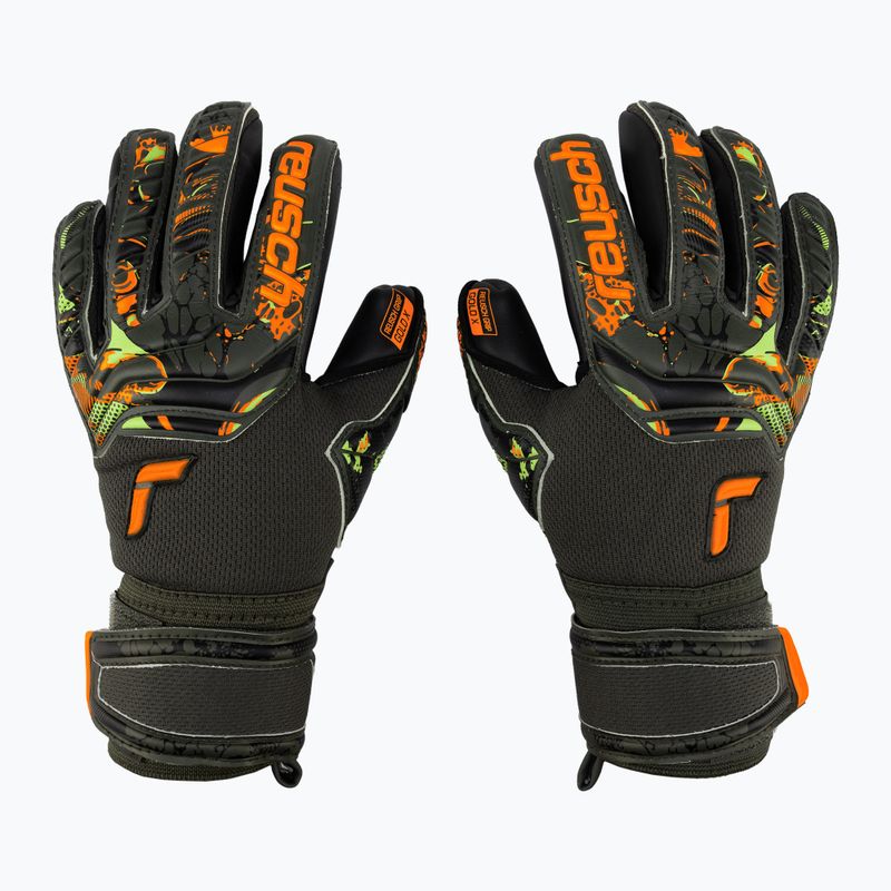 Reusch Attrakt Gold X Junior kapuskesztyű zöld-fekete 5372055-5555