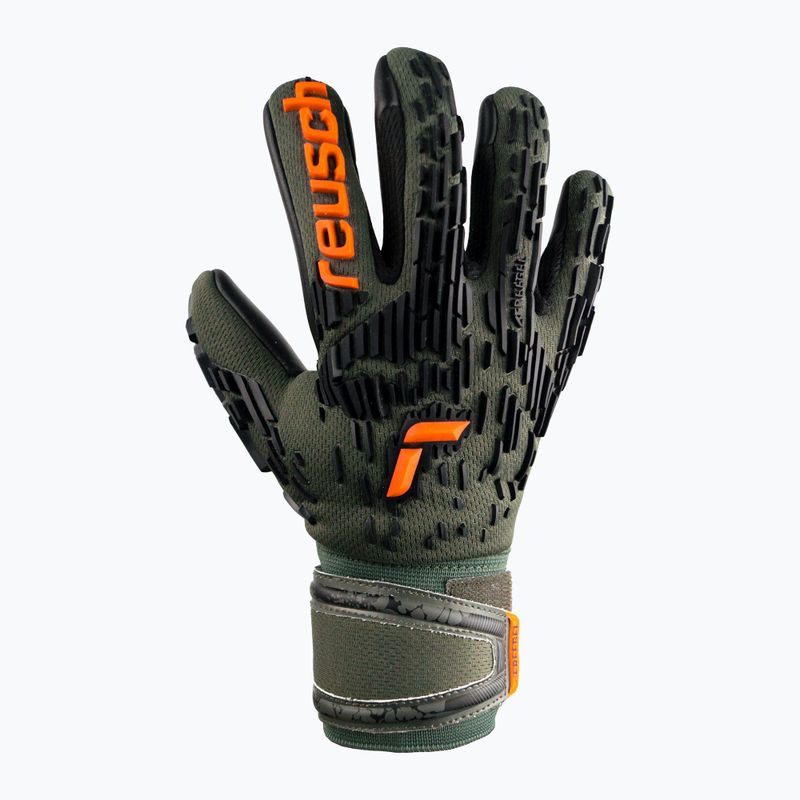 Reusch Attrakt Freegel Silver Junior kapuskesztyű fekete-zöld 5372035-5555 5