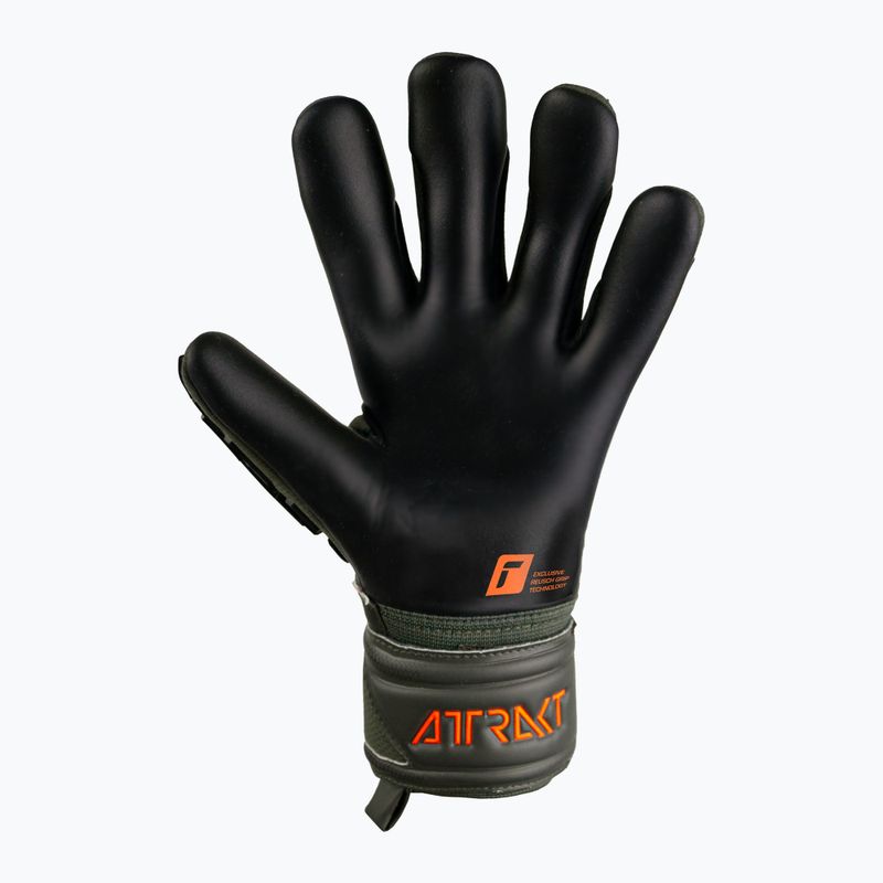 Reusch Attrakt Freegel Silver Junior kapuskesztyű fekete-zöld 5372035-5555 6