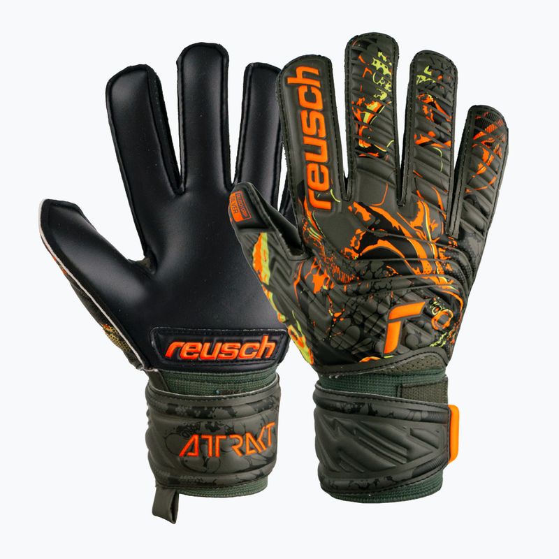 Reusch Attrakt Silver Junior gyermek kapuskesztyű zöld 5372015-5555 4