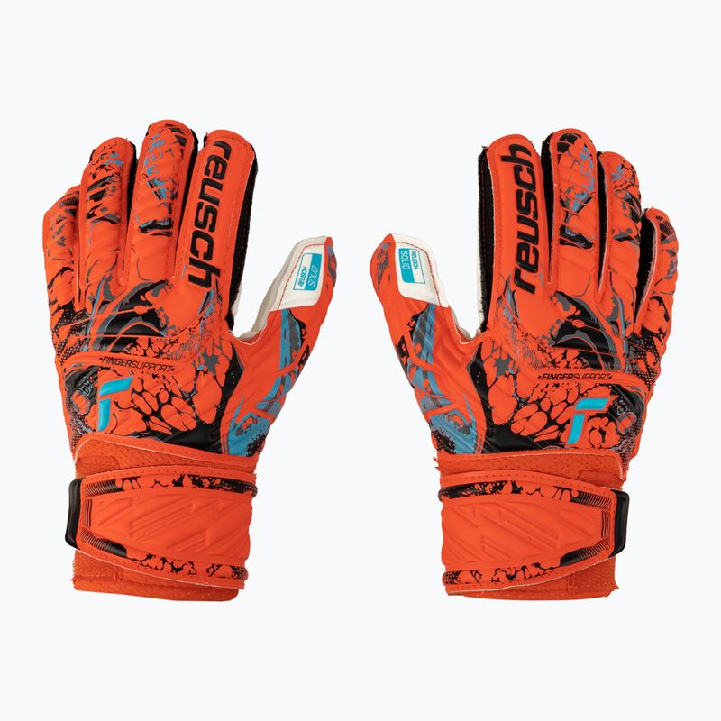 Reusch Attrakt Solid Finger Support Junior gyermek kapus kesztyű piros 5372510-3334