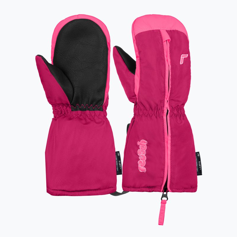 Gyerek síkesztyű Reusch Tom Mitten fuchsia purple/knockout pink