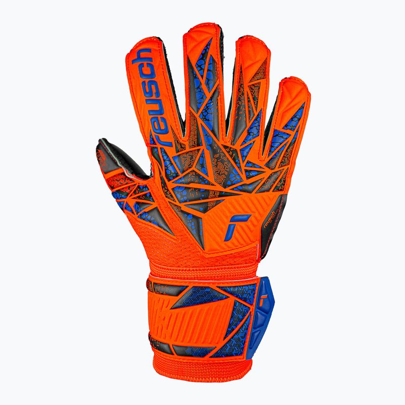 gyermek kapuskesztyű Reusch Attrakt Silver Junior hyper orng/elec blue/blck 2