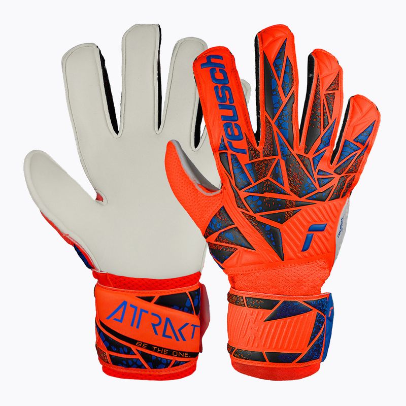 Gyerek kapuskesztyű Reusch Attrakt Solid Junior hyper orng/elec blue