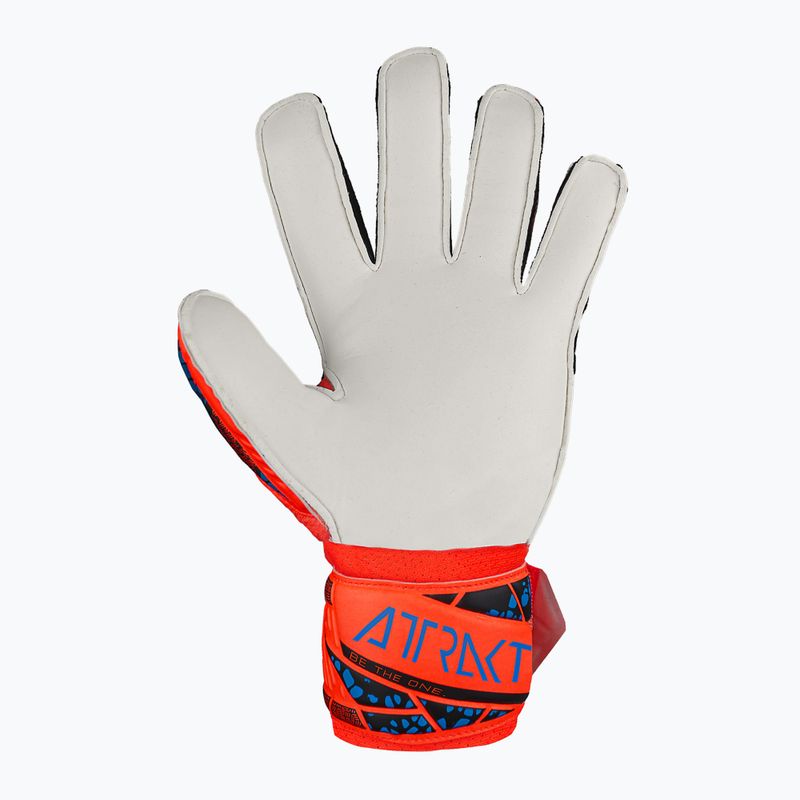 Gyermek kapuskesztyű Reusch Attrakt Solid Finger Support Junior hyper orng/elec blue 3