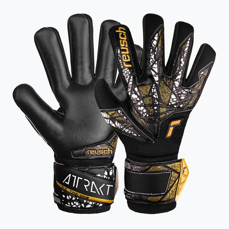 Kapuskesztyű Reusch Attrakt Silver NC Uszonyger Support black/gold/white/black