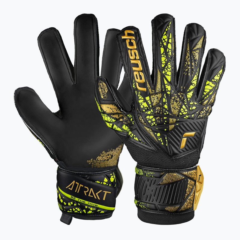 Kapuskesztyű Reusch Attrakt InUszonyity Uszonyger Support black/gold/yellow/black