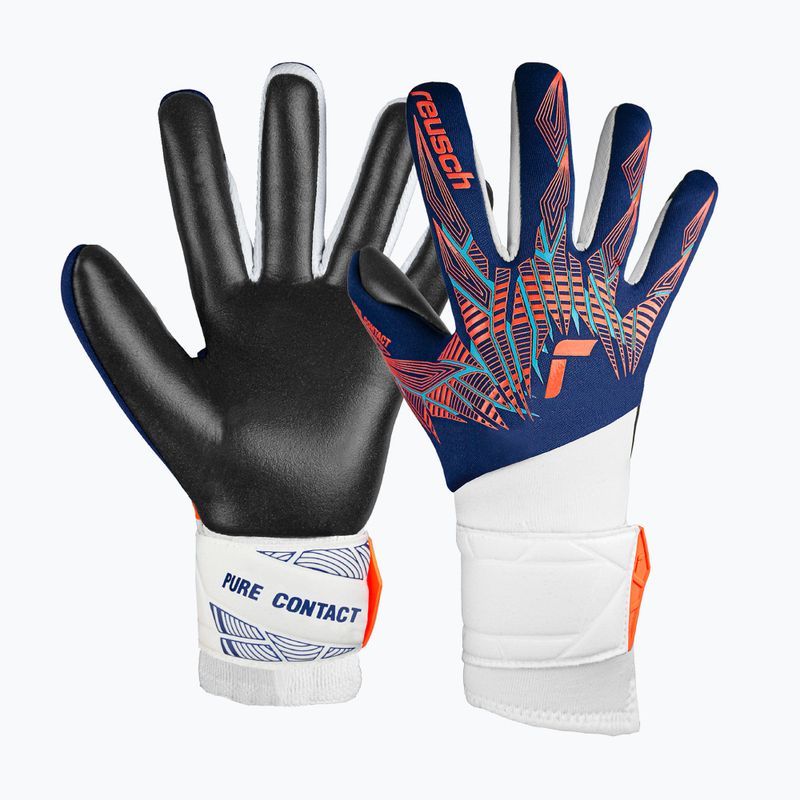 kapuskesztyű Reusch Pure Contact Silver premium blue/electric orange/black