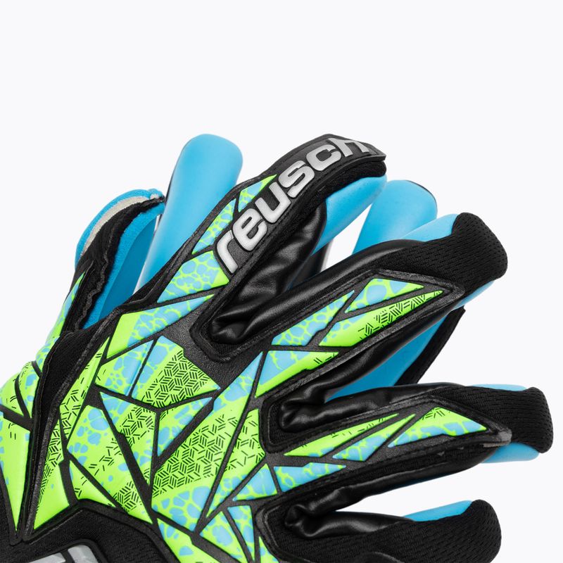 kapuskesztyű Reusch Attrakt Aqua black/fluo lime/aqua 4