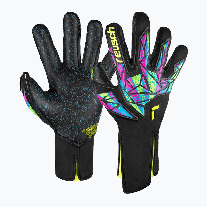 Kapuskesztyű Reusch Attrakt Fusion Strapless black/safety yellow/black