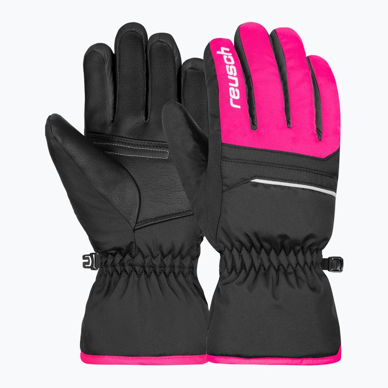 Gyerek síkesztyűk Reusch Alan Junior black/pink glo 2