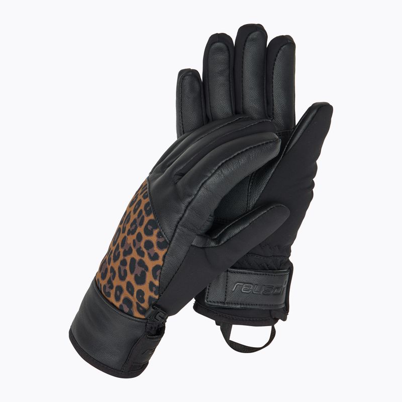 Női síkesztyűReusch Beatrix R-Tex XT black/brown leopard