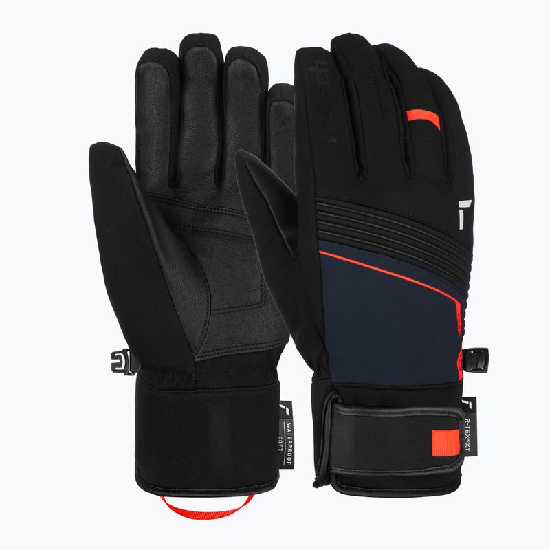 Reusch Louis R-Tex XT síkesztyű black/dress blue/fluo red 2