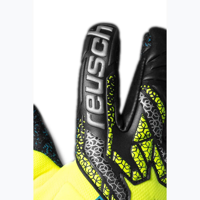 Reusch Attrakt Fusion Guardian biztonsági kapus kesztyű sárga/ezüst/fekete 5