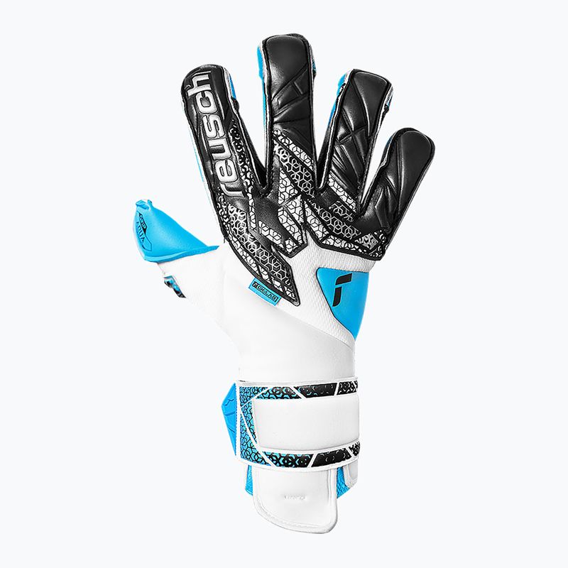 Reusch Attrakt Aqua Evolution kapuskesztyű fehér/fekete/aqua kék 2